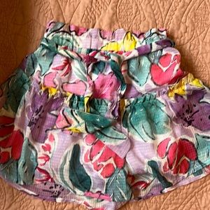 Floral belted skort